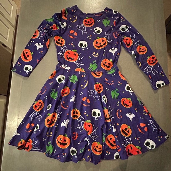 Little Girls Long Sleeve Dress Halloween Dress With Pockets Size 10-11‎ NWT - Picture 5 of 5